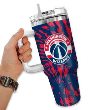 custom washington wizards burst swirl blue curved tumbler fashion forward 1.webp