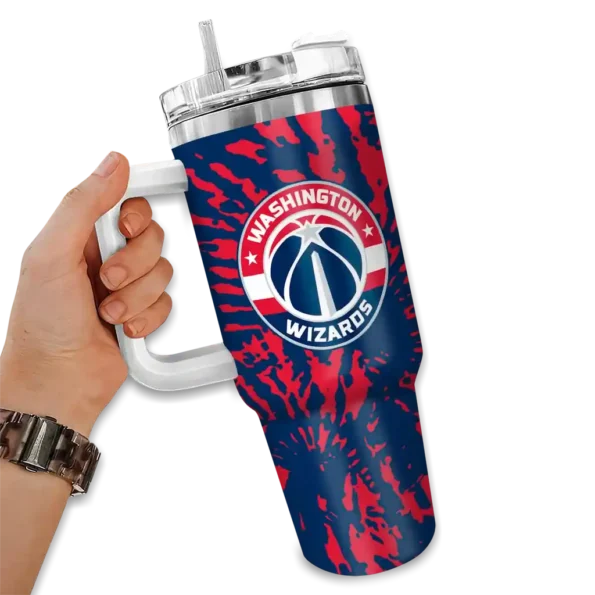 custom washington wizards burst swirl blue curved tumbler fashion forward 1.webp