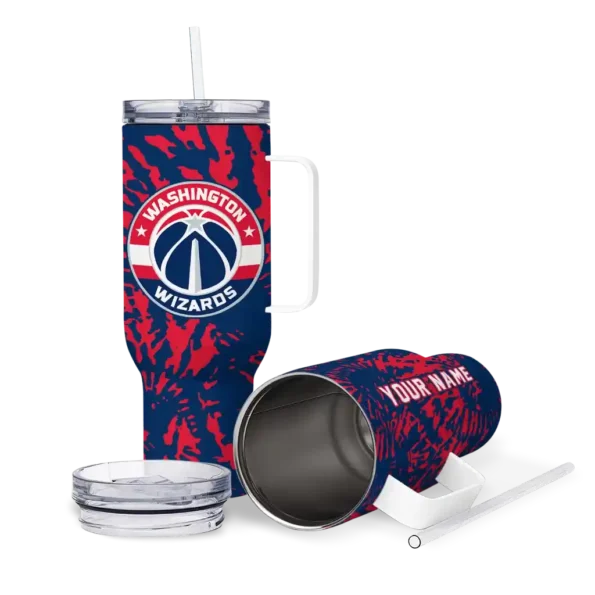 custom washington wizards burst swirl blue curved tumbler high quality 1.webp