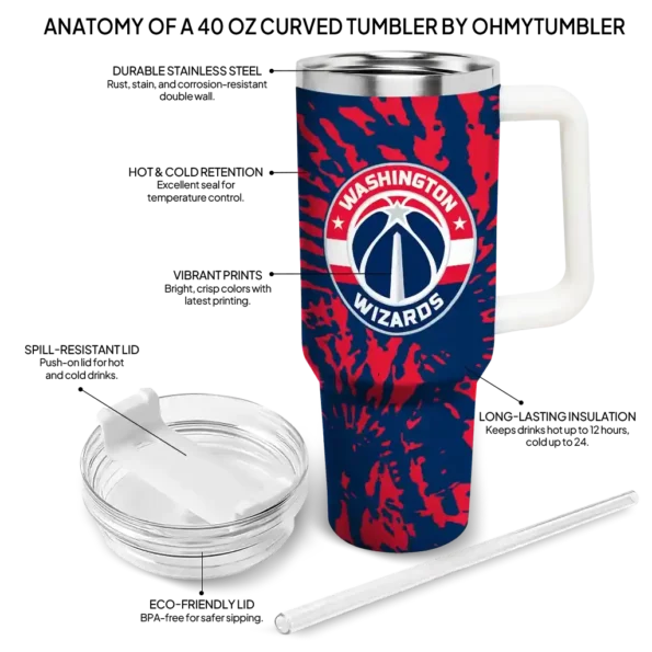 custom washington wizards burst swirl blue curved tumbler new arrival 1.webp