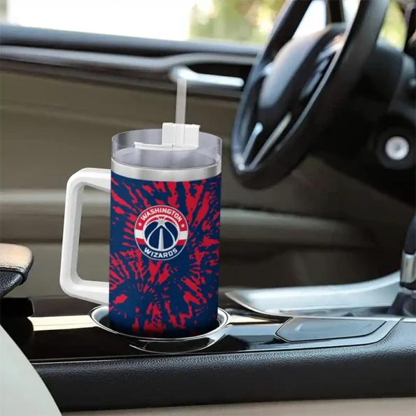 custom washington wizards burst swirl blue curved tumbler trendy 1.webp
