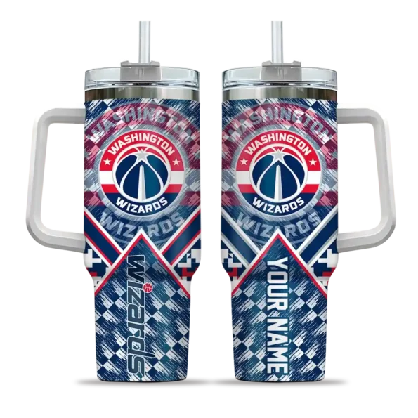 custom washington wizards chevron angle blue curved tumbler best selling 1.webp