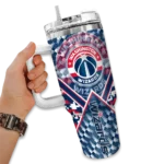 custom washington wizards chevron angle blue curved tumbler best selling 1.webp