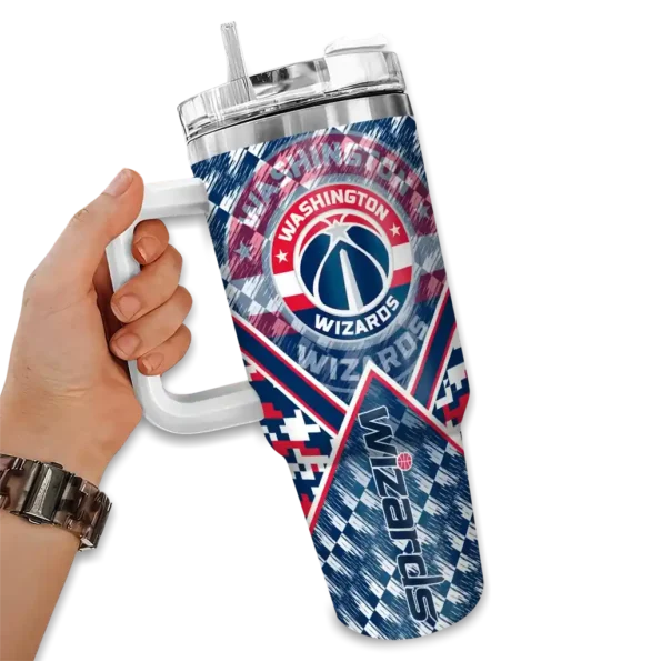 custom washington wizards chevron angle blue curved tumbler fashion forward 1.webp