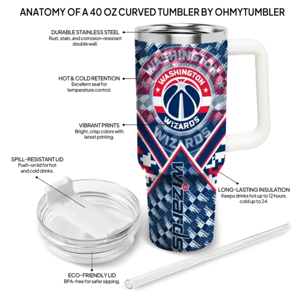 custom washington wizards chevron angle blue curved tumbler new arrival 1.webp