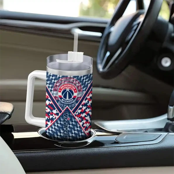 custom washington wizards chevron angle blue curved tumbler trendy 1.webp