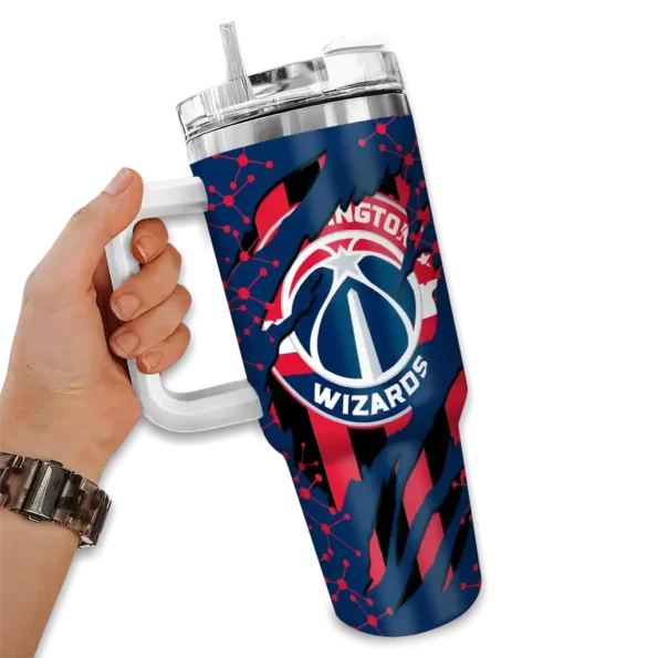 custom washington wizards claw cut blue black curved tumbler fashion forward 1.webp