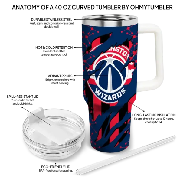 custom washington wizards claw cut blue black curved tumbler new arrival 1.webp