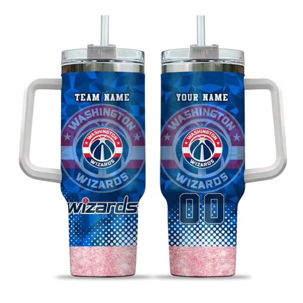 custom washington wizards geometric prism blue curved tumbler best selling 1.webp