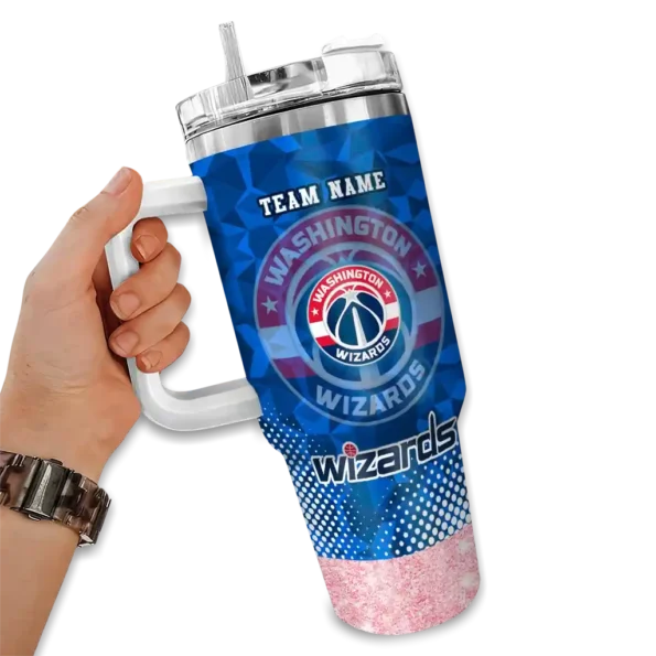 custom washington wizards geometric prism blue curved tumbler fashion forward 1.webp