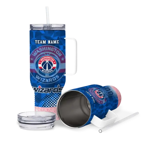 custom washington wizards geometric prism blue curved tumbler high quality 1.webp