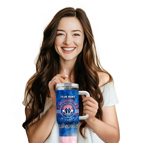 custom washington wizards geometric prism blue curved tumbler premium grade 1.webp