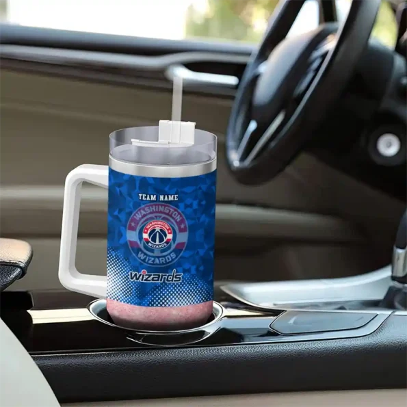 custom washington wizards geometric prism blue curved tumbler trendy 1.webp