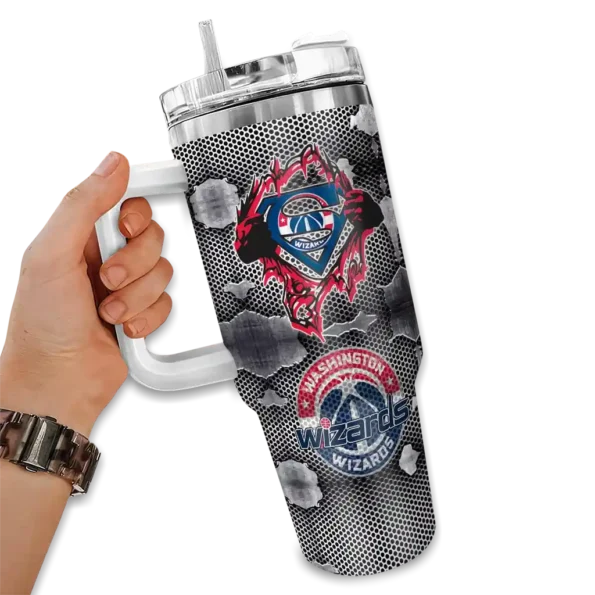 custom washington wizards superman shield blue gray curved tumbler fashion forward 1.webp
