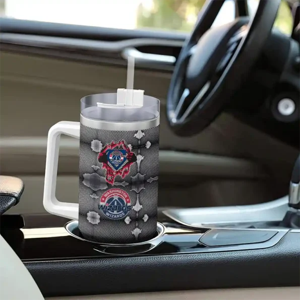 custom washington wizards superman shield blue gray curved tumbler trendy 1.webp