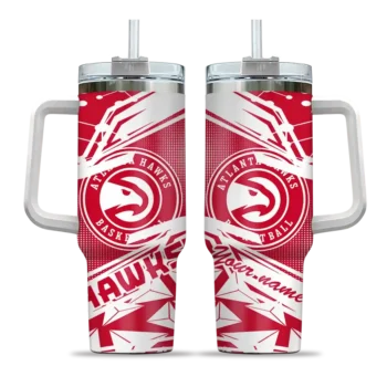 customized atlanta hawks abstract paths red curved tumbler best selling 1.webp