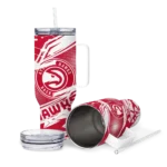 customized atlanta hawks abstract paths red curved tumbler best selling 1.webp