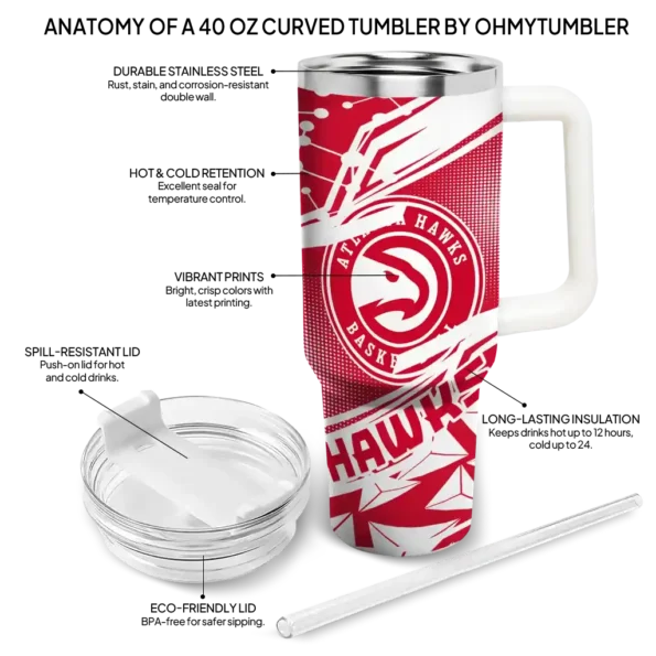 customized atlanta hawks abstract paths red curved tumbler new arrival 1.webp