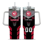 customized atlanta hawks arrow armor red black curved tumbler best selling 1.webp