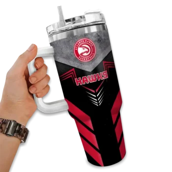 customized atlanta hawks arrow armor red black curved tumbler fashion forward 1.webp