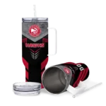 customized atlanta hawks arrow armor red black curved tumbler best selling 1.webp