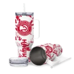 customized atlanta hawks camo mashup red white curved tumbler best selling 1.webp