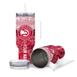 customized atlanta hawks chevron stripe red curved tumbler best selling 1.webp