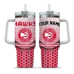 customized atlanta hawks hex texture red curved tumbler best selling 1.webp
