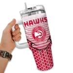 customized atlanta hawks hex texture red curved tumbler best selling 1.webp