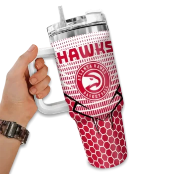 customized atlanta hawks hex texture red curved tumbler fashion forward 1.webp