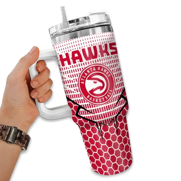 customized atlanta hawks hex texture red curved tumbler fashion forward 1.webp