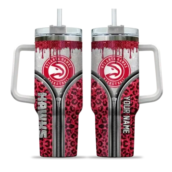 customized atlanta hawks leopard zipper red curved tumbler best selling 1.webp