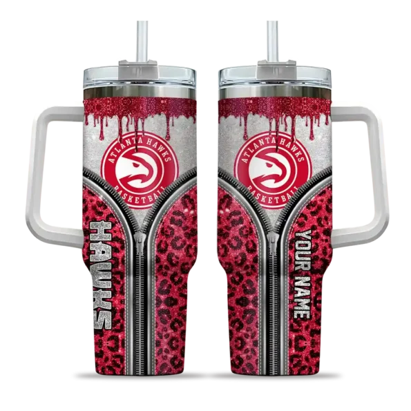 customized atlanta hawks leopard zipper red curved tumbler best selling 1.webp