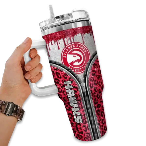 customized atlanta hawks leopard zipper red curved tumbler fashion forward 1.webp