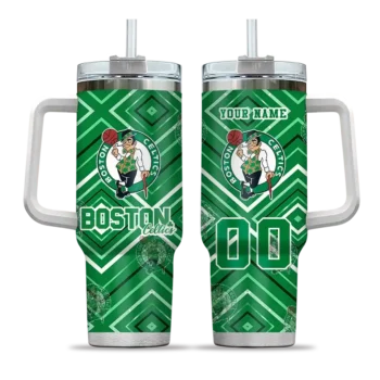 customized boston celtics bold diamonds green curved tumbler best selling 1.webp