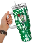 customized boston celtics burst swirl green curved tumbler best selling 1.webp