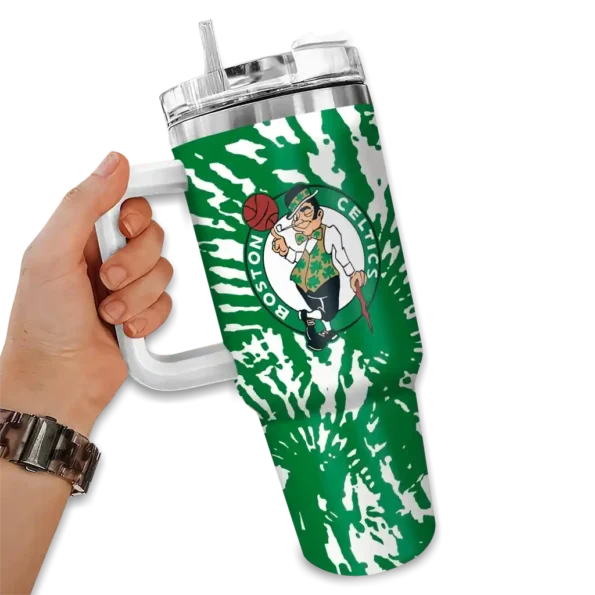 customized boston celtics burst swirl green curved tumbler fashion forward 1.webp