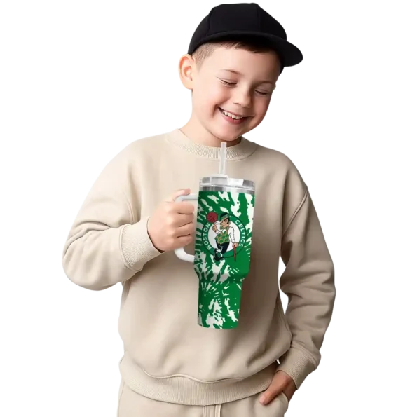 customized boston celtics burst swirl green curved tumbler latest model 1.webp