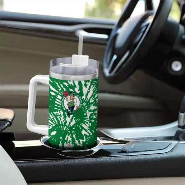 customized boston celtics burst swirl green curved tumbler trendy 1.webp