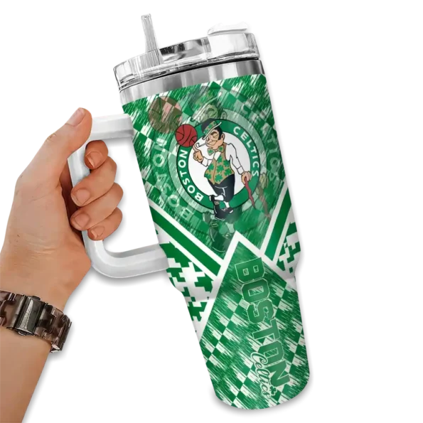 customized boston celtics chevron angle green curved tumbler fashion forward 1.webp