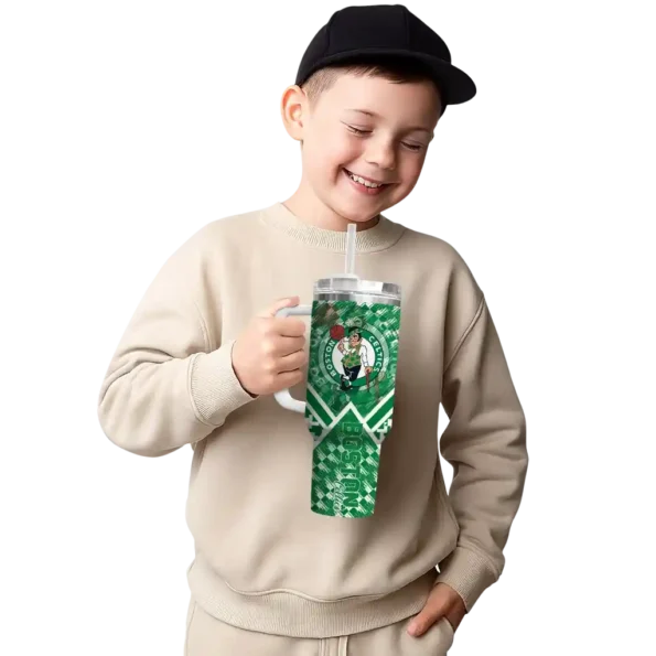 customized boston celtics chevron angle green curved tumbler latest model 1.webp