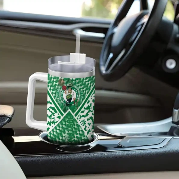 customized boston celtics chevron angle green curved tumbler trendy 1.webp