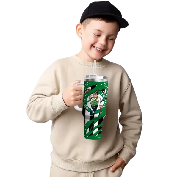 customized boston celtics claw cut green black curved tumbler latest model 1.webp
