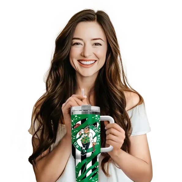 customized boston celtics claw cut green black curved tumbler premium grade 1.webp