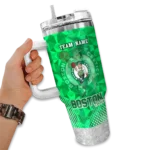 customized boston celtics geometric prism green curved tumbler best selling 1.webp