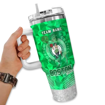 customized boston celtics geometric prism green curved tumbler fashion forward 1.webp