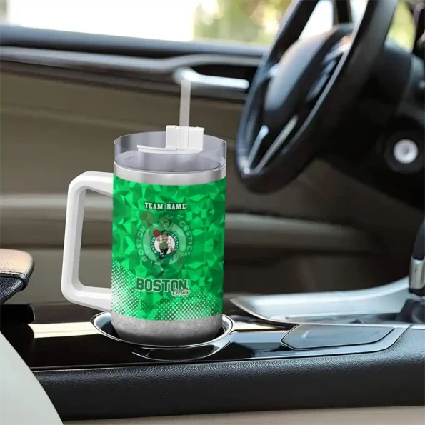 customized boston celtics geometric prism green curved tumbler trendy 1.webp