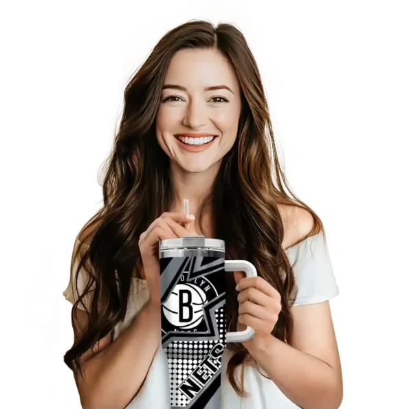 customized brooklyn nets arrow burst black curved tumbler premium grade 1.webp