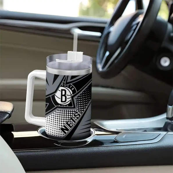 customized brooklyn nets arrow burst black curved tumbler trendy 1.webp