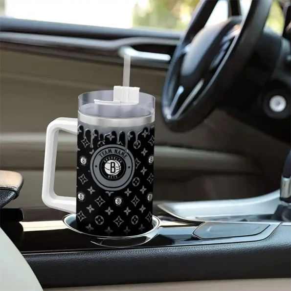customized brooklyn nets bullseye drips black curved tumbler trendy 1.webp